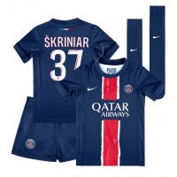 Maglia Calcio Paris Saint-Germain Milan Skriniar #37 Prima Divisa Bambino 2024-25 Manica Corta (+ pantaloncini)